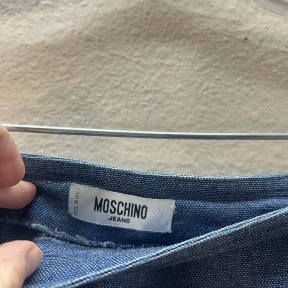 Moschino Jeans Mini Skirt High Rise Side Slit SZ 28 / 6 Quiet Luxury Western Y2K - Picture 4 of 7